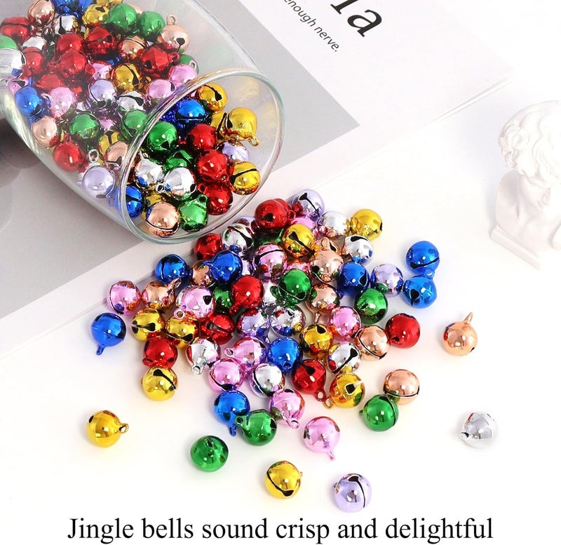 LIGHOON 1/2 Inch Jingle Bells Small Bell Mini Bells, Tiny Crafts Bells, DIY for Christmas Home Making Ornaments Wreath Pet Decorations Bracelet Anklets Necklace Knitting Jewelry Making 120 Pcs, Colorful - Image 4